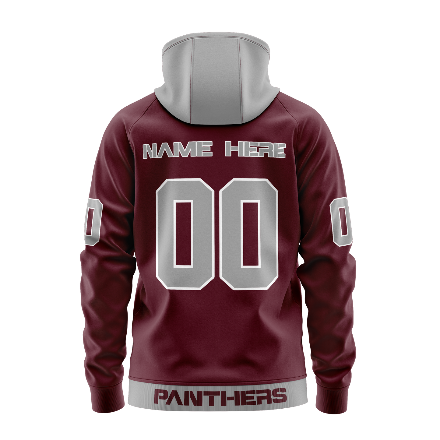 Princeton Panther Zip Up Hoodie Maroon