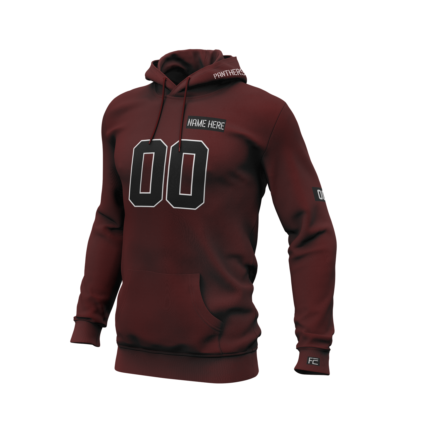PRINCETON PANTHERS CUSTOM EMBROIDERED PULLOVER MAROON HOODIE