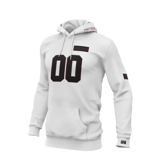 PRINCETON PANTHERS CUSTOM EMBROIDERED PULLOVER WHITE HOODIE